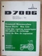 Deutz Fahr Tractor D 7006 Spare Parts List