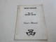 1961 MASSEY FERGUSON MF #60 ROTARY CUTTER MOWER OWNERS MANUAL GOOD SHAPE
