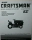 Sears Craftsman GT5000 Hydro Garden Tractor 20hp Owner & Parts Manual 917.251521