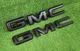 Fit for 2020-2024 GMC Sierra 1500 2500HD 3500HD Front & Rear Emblem Black 2PCS
