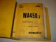 Komatsu WA450-3 Wheel Loader Shop Manual , s/n A30001 - up 