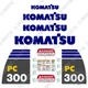 Fits Komatsu PC300-8 Decal Kit - 7 YEAR OUTDOOR 3M VINYL!
