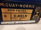 NOS (6) MCQUAY NORRIS V-891N RICH VALVES  1933-1941 PLYMOUTH DODGE MASSEY HARRIS
