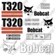 Bobcat T320 2STRIPE Decal Kit Compact Track Loader - Aftermarket Kit