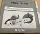Stihl TS510 Concrete Saw instruction/owners manual