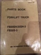 Komatsu FB20SH-3 FB25SH-3 FB30S-3 Forklift Truck Parts Book Manual  