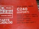 Isuzu C240 Diesel Engine Parts Catalog Manual Export
