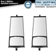 16" x 6.5" Aluminum West Coast Mirror Pair w/ Convex Glass for HD Semi Truck