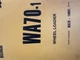 GENUINE KOMATSU WA70-1 PARTS MANUAL SER. 10001 AND UP WHEEL LOADER