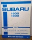 1982 Subaru 1600 1800 Engine & Body Factory Shop Service Manual