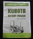 ORIG KUBOTA B9200 B9200HST TRACTOR "RC60-92H"" ROTARY MOWER OPERATORS MANUAL