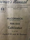 McCormick Deering HM-250 Cultivators Farm Tractor Implement Owner & Parts Manual