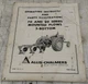 Allis Chalmers 70 & 80 Series Mounted Plows 3 Bottom Operating & Parts Manual