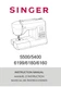 Singer 5500 5400 6199 6180 6160 Sewing Machine Installation Manual Bound