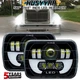 55W  Pair 5x7" Led Headlight Hi/Lo For International IHC 5600i 9200 9400i
