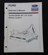 GENUINE FORD "SERIES 954B 60 72 84 ROTARY CUTTER MOWER DECK" OPERATORS MANUAL