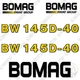 Fits Bomag BW 145D-40 Decal Kit Vibratory Roller Sticker Replacement Set