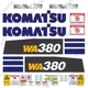Fits Komatsu WA380-8 Decal Kit Wheel Loader - 7 YEAR OUTDOOR 3M VINYL!