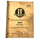 I &T Shop Service FO-32 Ford Tractor 8000 8600 9000 9600 Model Repair Manual