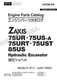HITACHI ZX75UR ZX75US-A ZX75URT ZX75UST ZX85US ISUZU Engine Parts Catalog Manual