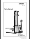 Crown ST3000 Series ST3000-25 Forklift Parts Catalog Manual PDF USB