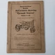 Instruction Book McCormick-Deering Farmall Tractor Model F-20 Vintage 1937