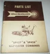 Cockshutt SP427 & SP428 Harvester Combine Parts Catalog Manual Book ORIGINAL!