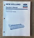Ford New Holland 1116-H Auger Header Operator's Manual W/ Assembly Instructions