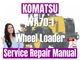 Komatsu Wheel Loader WA70-1 Service Repair Manual
