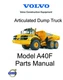 Volvo Model A40F Articulated Dump Truck Parts Manual
