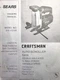 Sears Craftsman 110v Scroll Saw 3/4" Vari Speed 315.172100 Owner & Parts Manual