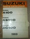 1969 Suzuki Model A100 AS100 AC100 Motorcycle Parts Catalog Book Manual Original