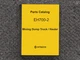 Hitachi Mining Dump Truck  Hauler EH700-2 Parts Catalog Manual