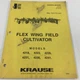 Genuine 1989 Krause Flex Wing Field Cultivator Owners Manual 4218 4223 4226 4231