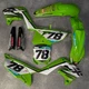 Plastics + Graphics Kawasaki KX Restyle KX125 KX250 2003 Custom number + name