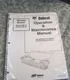 Bobcat Whisker Broom Model WB 72 Model WB 90 Operation & Maintenance Manual