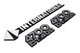 fits International 4700 DT408 Truck Side and Front Emblem Set 3 piece