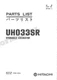 HITACHI UH033SR Excavator Parts Catalog Manual SN 0328-0334