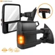 Pair Tow Mirrors for 99-07 Ford F250-F550 Super Duty Power+Heated+Smoke Signal