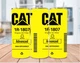CAT 1R-1807  Oil Filter Stainless Steel Yellow Tumbler & Straw - 20 Oz Bright