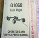 Gehl G1060 Farm Wagon Operator's and Service Parts Manual