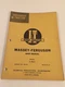 Vintage I&T Shop Service Manual - Massey Ferguson 16 Pacer 1955 MH-6A