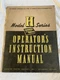 Vintage Cummins Diesel Model H Series Operator's Instruction Manual (Pre-Owned)