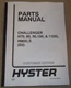 HYSTER H70XL H80XL H90XL H100XL H110XL H90XLS FORKLIFT PARTS MANUAL BOOK G5 S/N