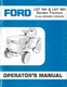 FORD LGR 14H AND LGT 18H  GARDEN TRACTORS  OPERATORS MANUAL
