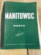 Manitowoc 3900W Parts Manual Serial # 395115 Genuine OEM Pre-owned Free Ship