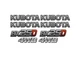 BX24D Kubota Tractor Loader Backhoe Mower Vinyl Decals Sticker Kit 4WD BX 25 D 