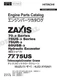 HITACHI ZX70-3 ZX75US-3 ZX75UR-3 Excavator ISUZU Engine Parts Catalog Manual