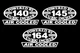 2 AIR COOLED ENGINE DECALS 140-145-164 CID FLAT SIX MOTOR STICKERS CORVAIR 60-69