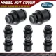 8x Black Lug Nut Covers for Chevy Silverado 2500 HD GMC Sierra 2500 HD 2011-2015
